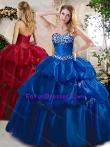 2016 New Style Ball Gown Sweet 16 Dresses with Beading and Pick Ups