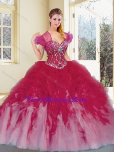 Latest Multi Color Quinceanera Dresses with Beading and Ruffles