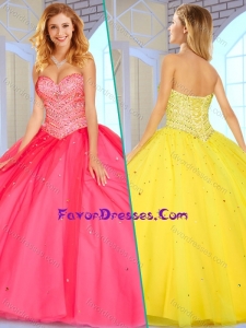 2016 Super Hot Sweetheart Ball Gown Sweet 16 Gowns with Beading