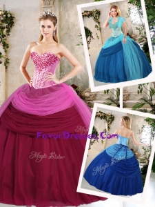 Pretty Ball Gown Beading Sweet 16 Dresses for Fall