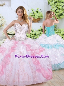 Pretty Sweetheart Sweet 16 Dresses with Beading and Pick Ups