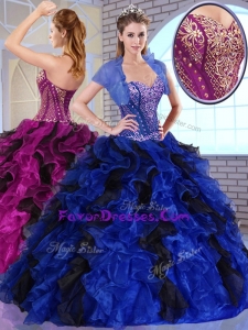 Super Hot Ball Gown Appliques and Ruffles Sweet 16 Dresses for Fall