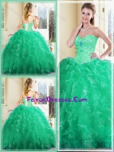 Beautiful Sweetheart Ball Gown Sweet 16 Dresses with Ruffles
