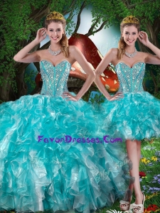 Hot Sale Sweetheart Detachable Quinceanera Dresses with Beading for Summer