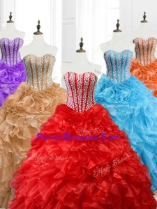 Custom Made Ball Gown Sweetheart Quinceanera Dresses with Beading