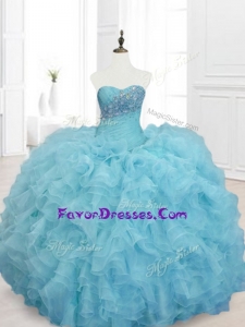 Custom Made Ball Quinceanera Dresses with Beading and Ruffles