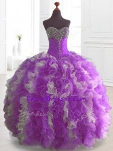 Custom Made Multi Color Quinceanera Dresses with Beading and Ruffles