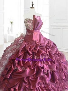 Custom Made Strapless Sequins and Ruffles Quinceanera Dresses for 2016