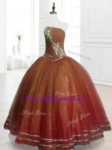 Custom Made Brown Ball Gown Strapless Quinceanera Dresses with Beading
