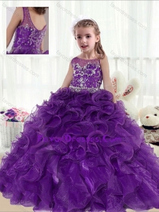 2016 Fashionable Ball Gown Beading and Ruffles Little Girl Pageant Dresses
