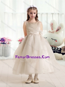 Cheap Ball Gown Flower Girl Dresses with Hand Made Flowers