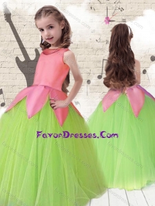 Lovely Scoop Ball Gown Multi Color Girl Pageant Dresses