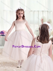 Lovely Scoop Princess Girl Pageant Dresses with Appliques