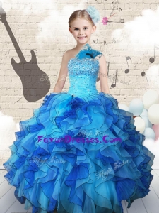 Elegant Beading and Ruffles Little Girl Pageant Dresses in Multi Color