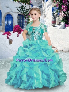 2016 Fashionable Ball Gown Little Girl Pageant Dresses with Beading and Ruffles