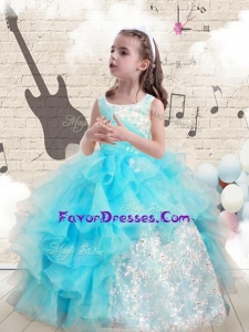 Fashionable Appliques and Ruffles Little Girl Pageant Dresses for 2016