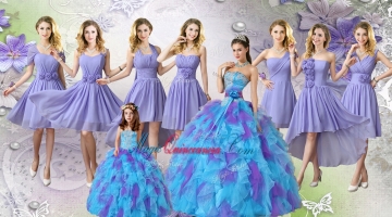 Elegant Multi Color Tulle Quinceanera Dresses and Lovely Ball Gown Mini Quinceanera Dresses and Fashionable Hand Made Fl