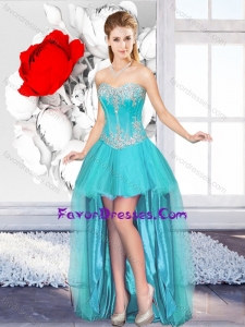 A Line Sweetheart Beautiful 2016 Prom Gowns with High Low