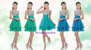 Fashionable Straps Short Quinceanera Package with Sequins for 2016
