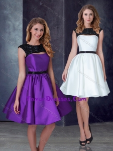Exclusive A Line Taffeta Bridesmaid Dress with Appliques and Belt