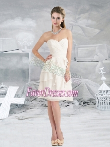Sophisticated Ruffles Empire 2015 Bridesmaid Dress with Sweetheart