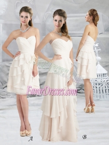 New Style Empire Sweetheart 2015 Ruching Dama Dress