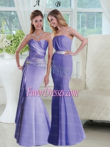 Classical Lavender Trumpet Dama Dresses for 2015