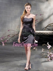 Gorgeous Black Mini Length Dama Dress for 2015