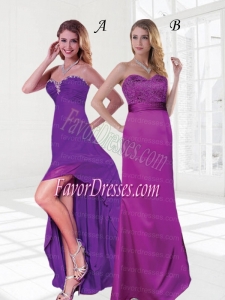 Sweetheart Asymmetrical Column Elegent Dama Dresses For 2015
