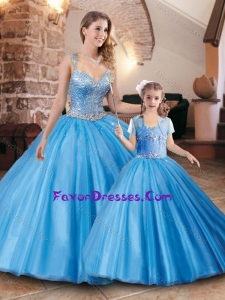 Luxurious See Through Zipper Up Princesita Quinceanera Dresses in Baby Blue