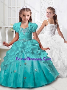 Exclusive Spaghetti Straps Mini Quinceanera Dress with Beading and Pick Ups