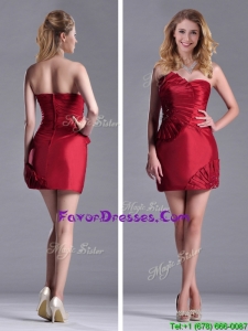 Best Selling Column Wine Red Prom Dress with Asymmetrical Neckline