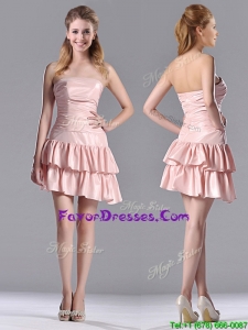 Low Price Ruffled Layers Short Prom Dress in Asymmetrical
