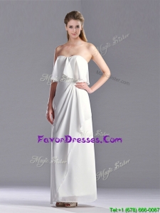 New Arrivals Empire Strapless Ankle Length Mother Dress in White