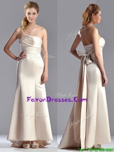 Popular Off White Column Strapless Mother Dress with Brush Train