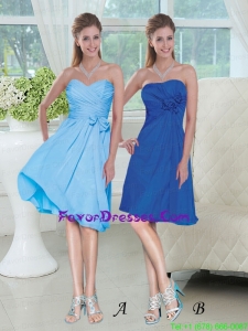 Covertiable Blue Colored Short Prom Dresses for Wedding