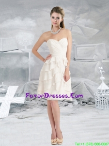 Sophisticated Ruffles Empire 2015 Prom Dress with Sweetheart