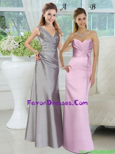 2015 Popular Floor Length Prom Dresses with Ruching