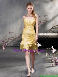 2015 Sheath Prom Dress with Asymmetric Hem