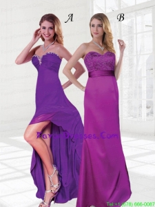 Sweetheart Asymmetrical Column Elegent Prom Dresses For 2015