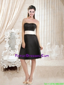 White and Black Sweetheart A Line Prom Dress for 2015