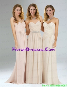 Empire Sweetheart Zipper Up Prom Dress in Champagne