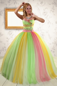 Elegant Ball Gown Quinceanera Dresses in Multi Color for 2015