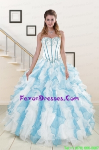 Appliques and Ruffles Gorgeous Quinceanera Dresses in Multi Color