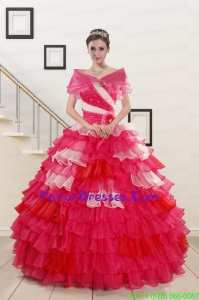 Gorgeous One Shoulder Beading Quinceanera Dresses with Hand Made Flower