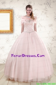 Gorgeous Beading Ball Gown Quinceanera Dresses in Light Pink