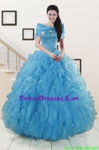 Gorgeous Blue Quinceanera Dresses With Beading and Ruffles