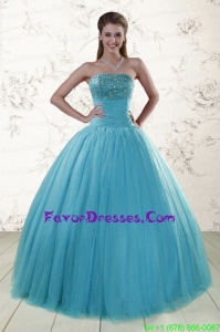 Gorgeous Sweetheart Baby Blue Quinceanera Dresses with Appliques
