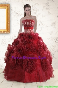 Impression Quinceanera Dresses with Hand Made Flowers for 2015
