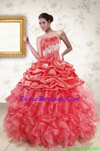 Impression Sweetheart Beading Quinceanera Dresses in Watermelon